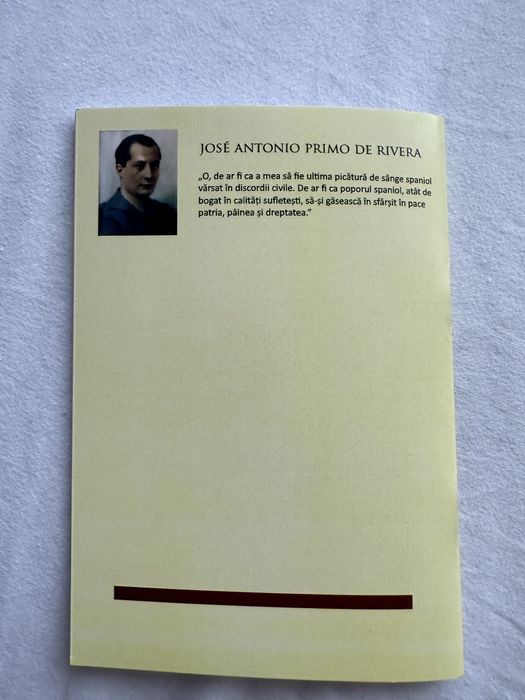 Testamentul lui Jose Antonio Primo de Rivera, falangist Spaniol