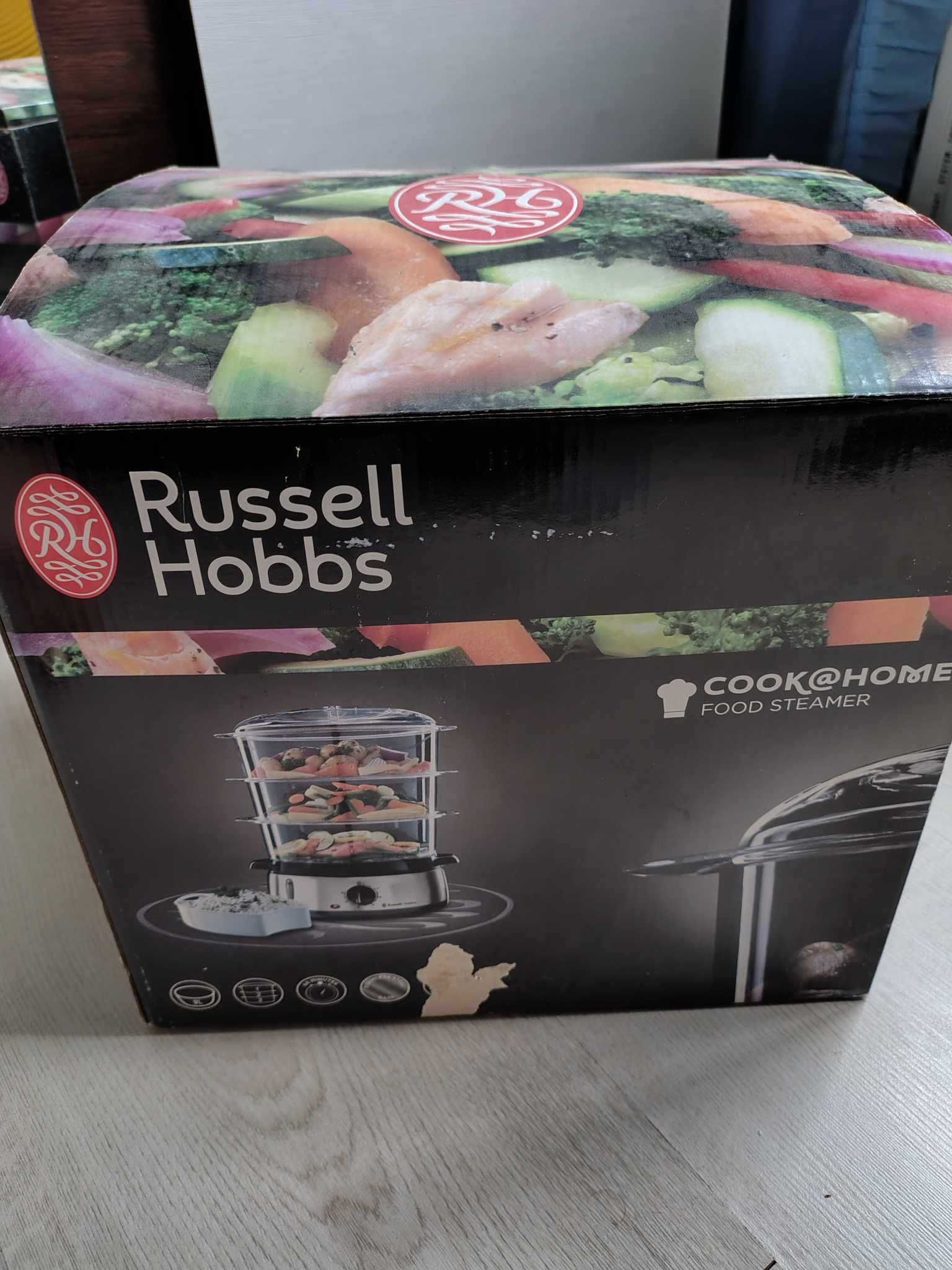 Aparat de gatit cu aburi Russell Hobbs Cook Home 19270-56, 800 W, 9 l