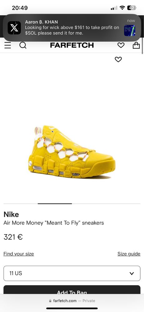 Nike Air Money “meant to fly“ 38,5 eu