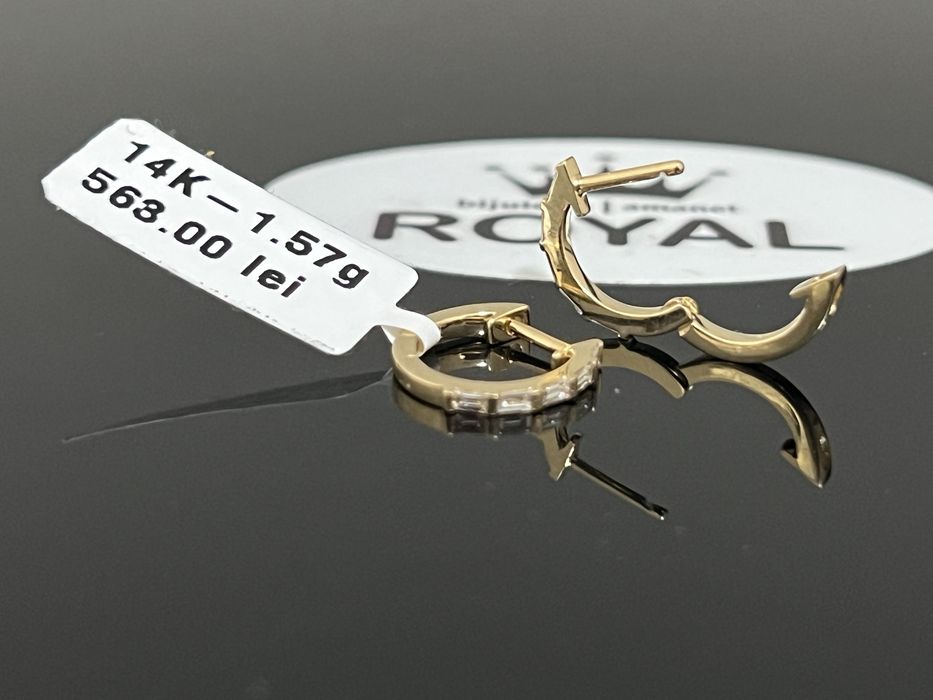 Bijuteria Royal CB : Cercei copil aur 14k 585 1,57 gr