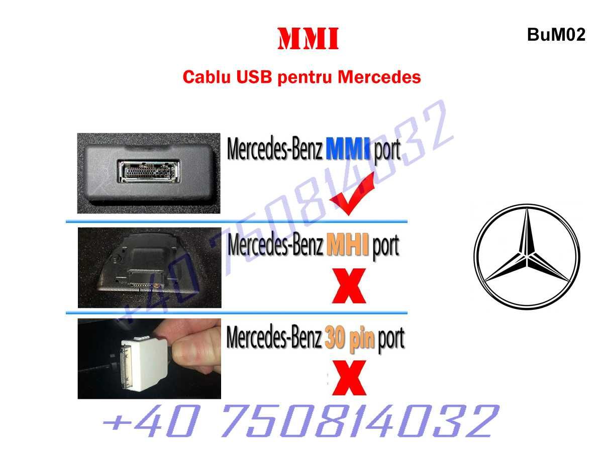Cablu Adaptor AMI MMI cu USB MMI AMI MDI Mercedes A B C E S GL ML L