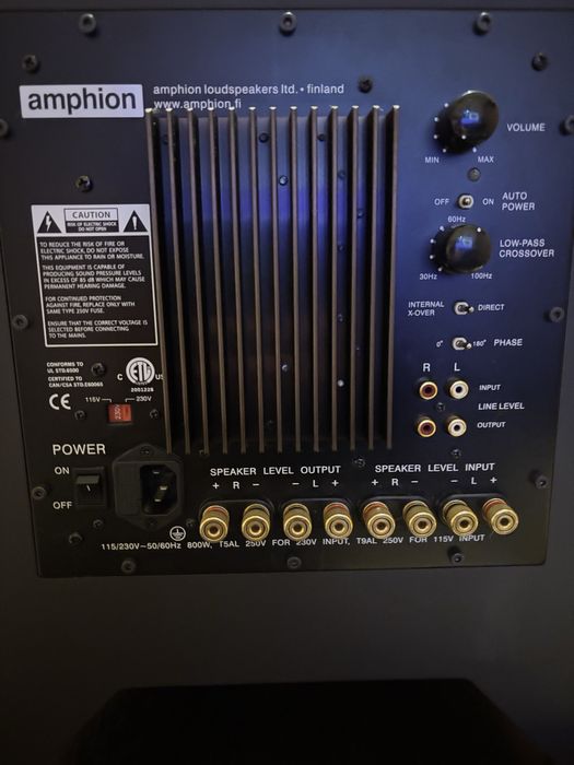 AMPHION Impact400 SUPER Subwoofer ACTIV 500W 19Hz Preț LISTĂ1200€ 25Kg