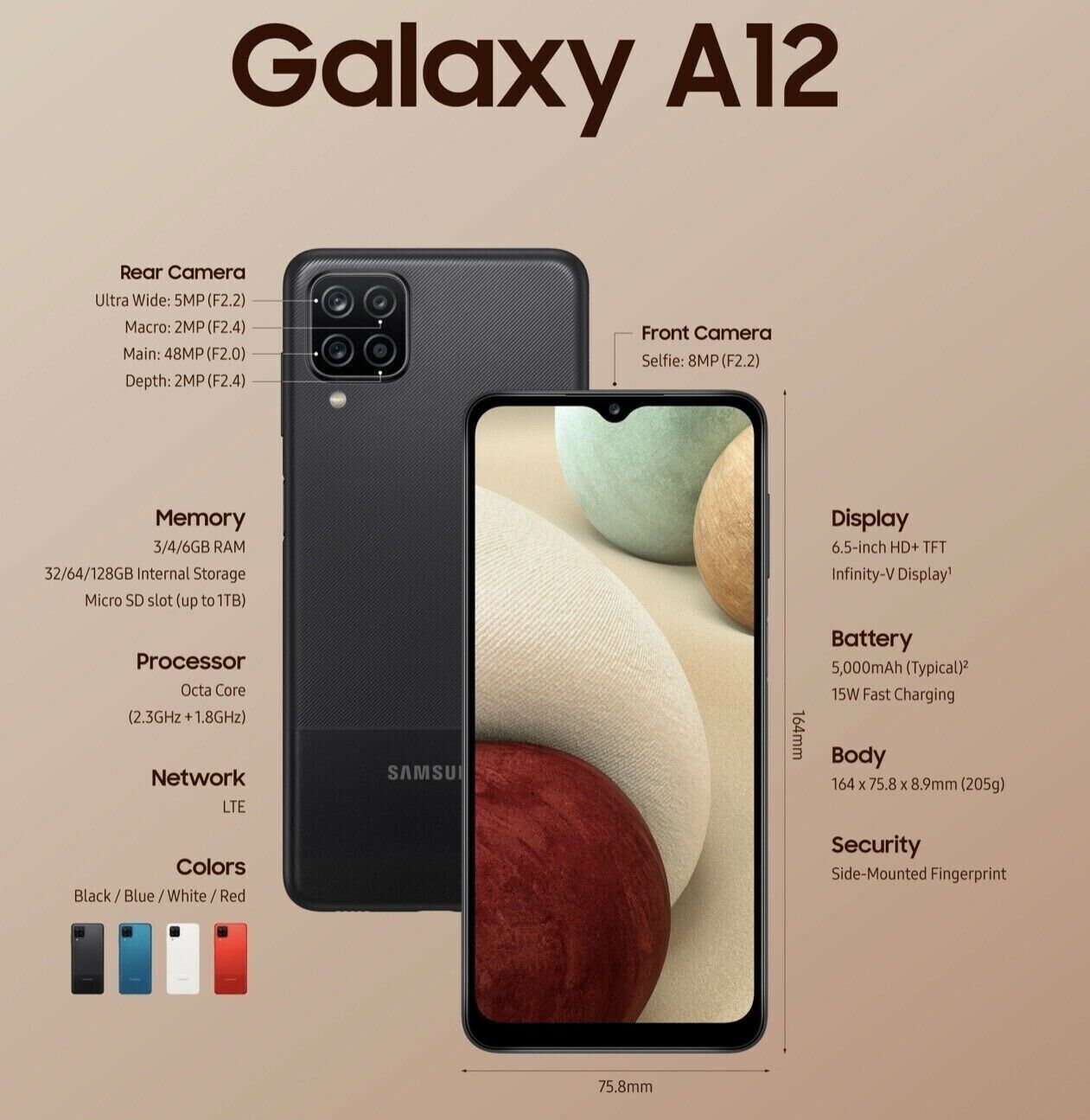 Samsung A12 4/32 смартфон как новый в идеальном состояний