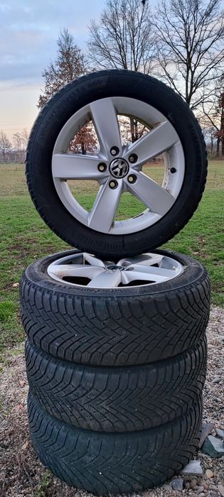 Jante 16" aliaj VW cu anvelope 205/55 16 iarna