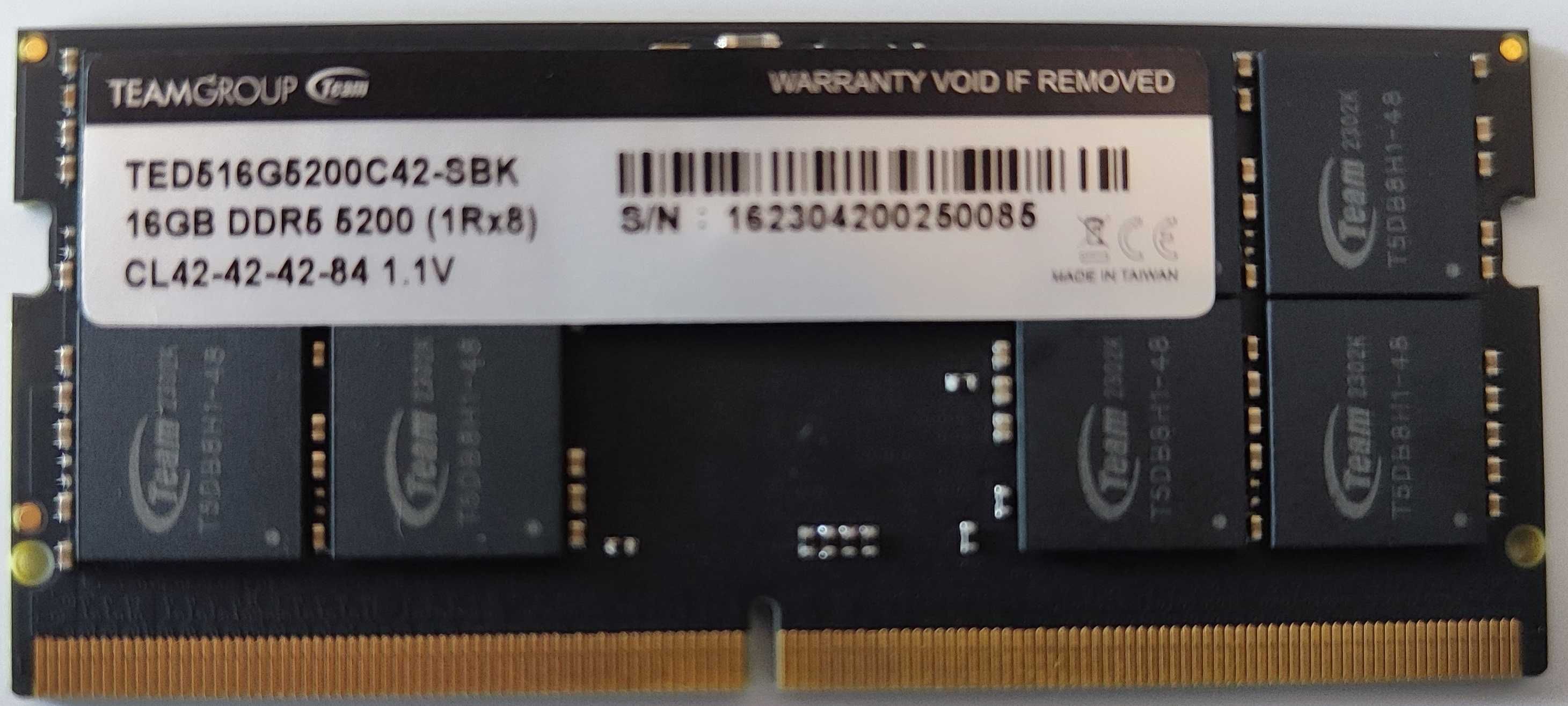 Продам оперативную память DDR5 16Gb 5200 Mhz для ноутбука