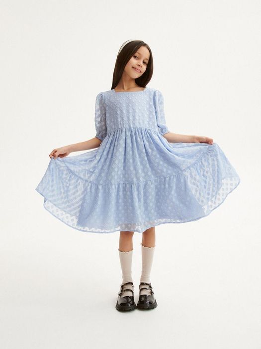 Rochie Reserved fete 152 bleu cu fir auriu