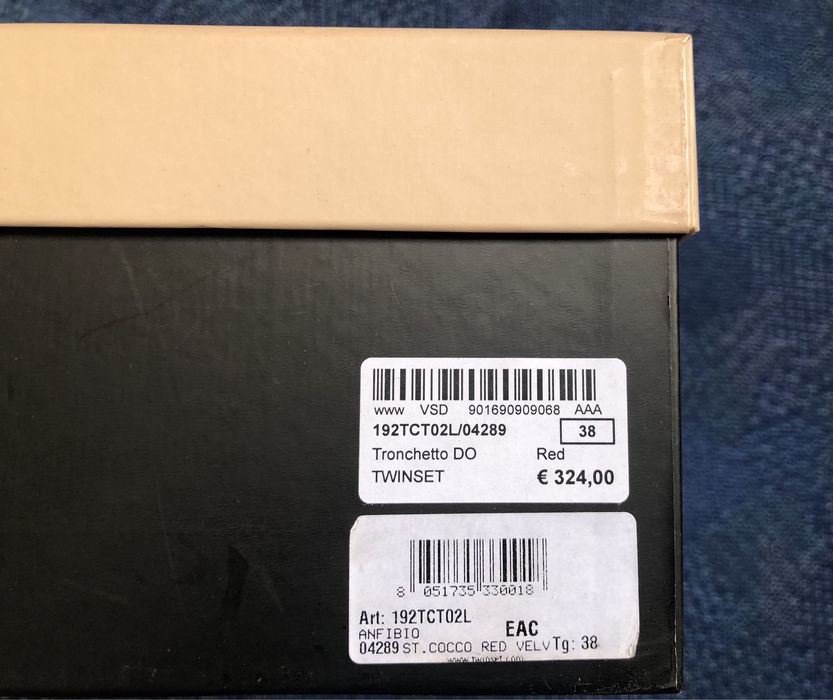 TWINSET Milano Leather Combat Boots ОРИГИНАЛ дамски/боти кубинки - 38