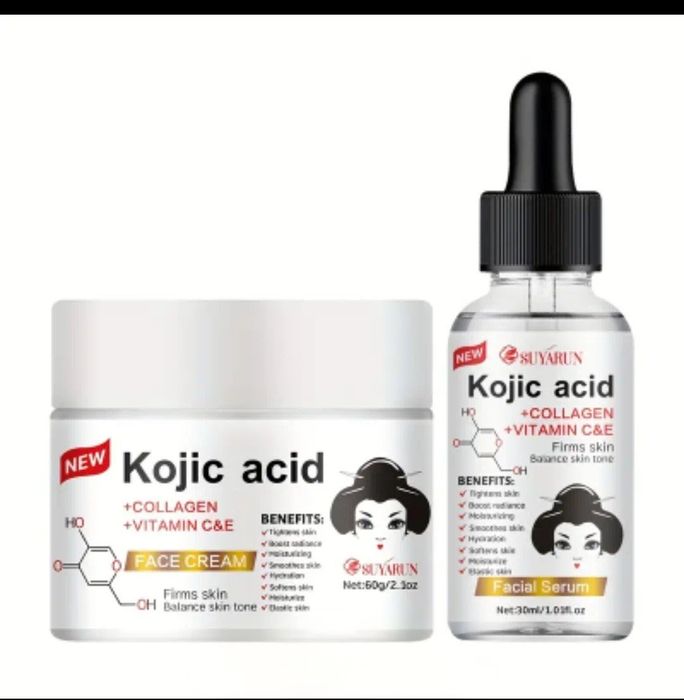 Крем и серум за лице с Койева Киселина и Витамин Ц