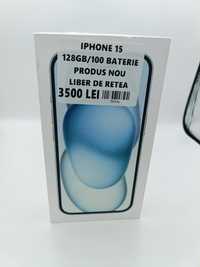 IPhone 15 AO 128Gb  100% Baterie Nou  NeverLock