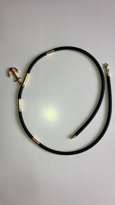 Lanț silicon aur 14k 9,67g ancora + cadou