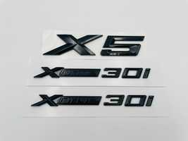 Set embleme compatibile BMW X5 x-drive 30i negru