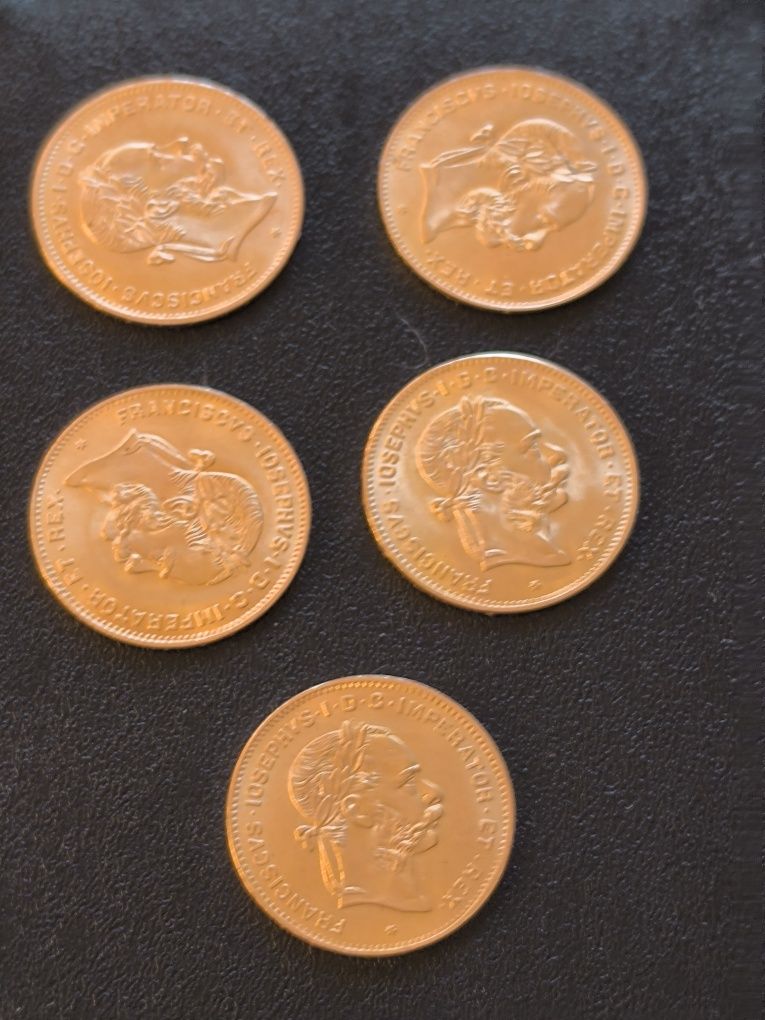 Златна монета 4 флорина/10 франка 1892 год,3.23 гр,900/1000