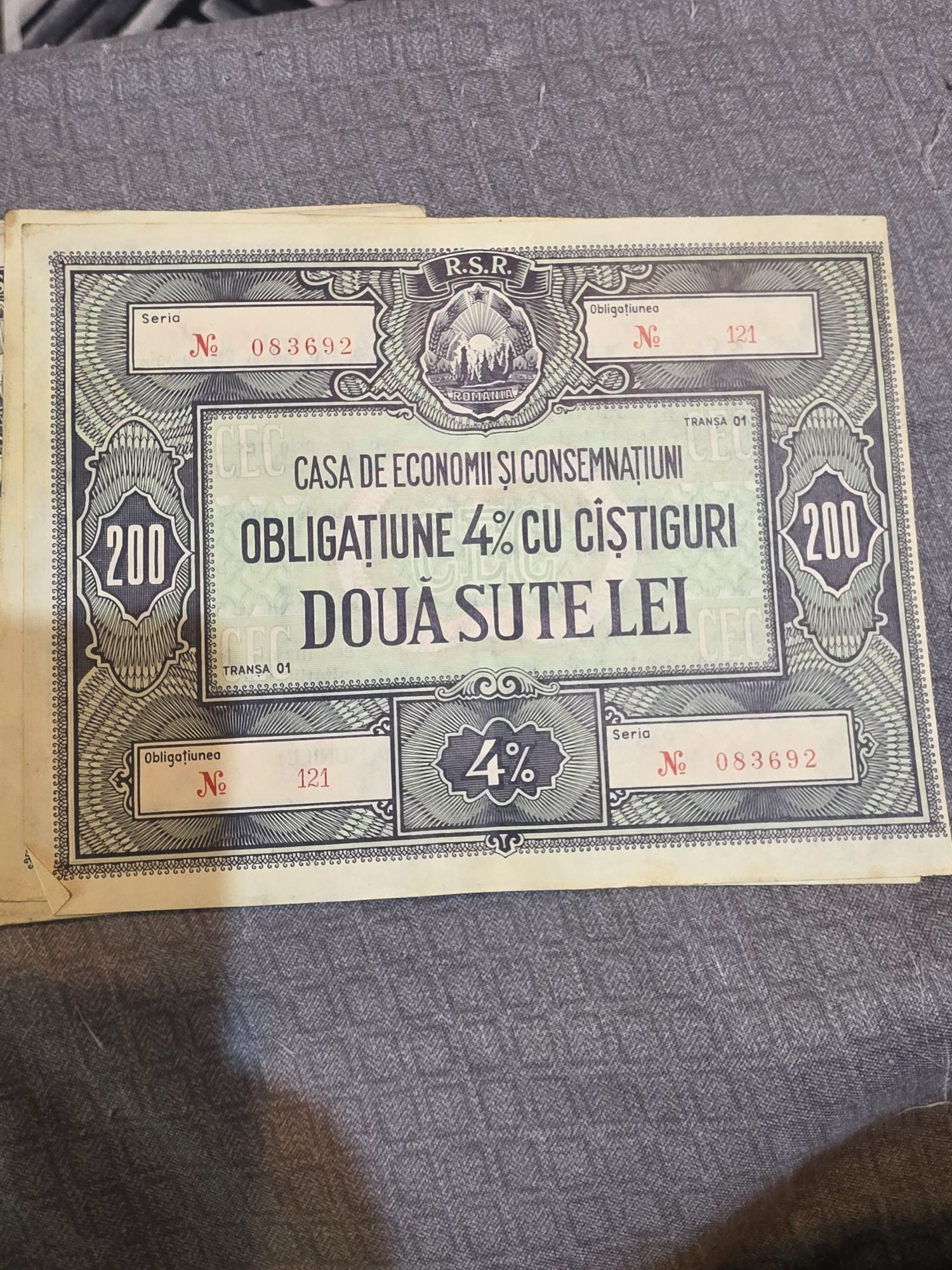 Obligațiuni cec vechi