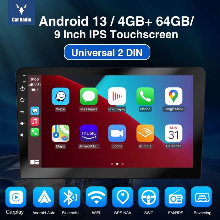 Vand navigatie ESSGO 9",android 13, 2DIN,noua.