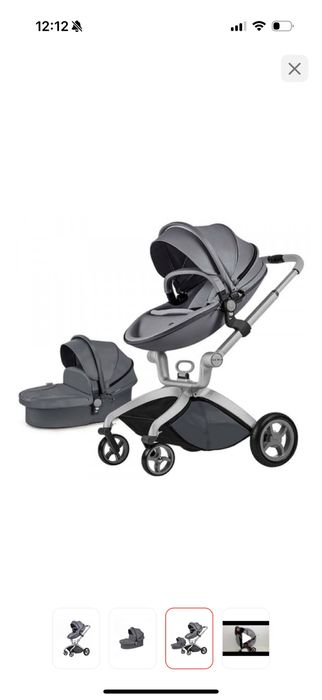 Коляска детская hot mom серая