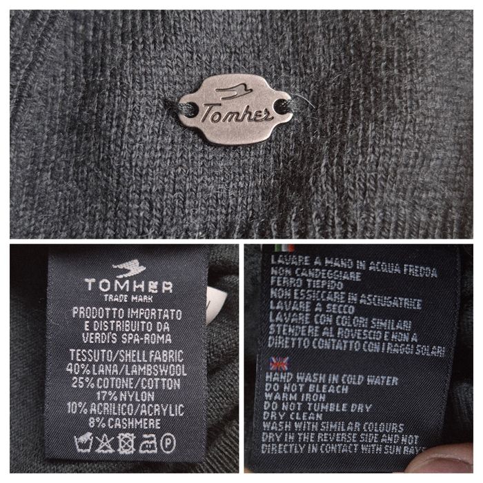 Pulover bărbătesc Tomher Original - XL - Lână & Cașmir - Verde