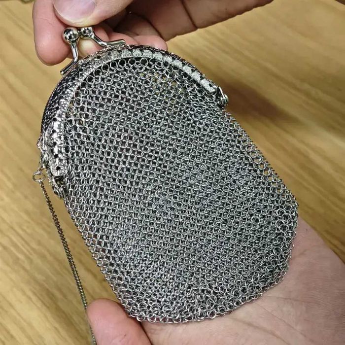 Винтидж викторианско дамско портмоне - мрежесто