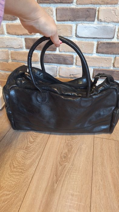 Голяма чанта естествена кожа на дизайнерска марка Neds