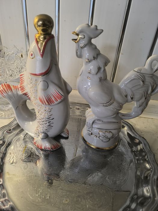 Фарфоровые штоф Петух.