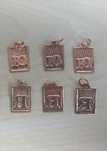 Златни висулки буквички Ю и Я от злато 8 карата