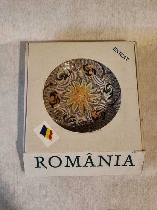 Farfurie ceramică de Horezu Marcovo, model unicat, nouă