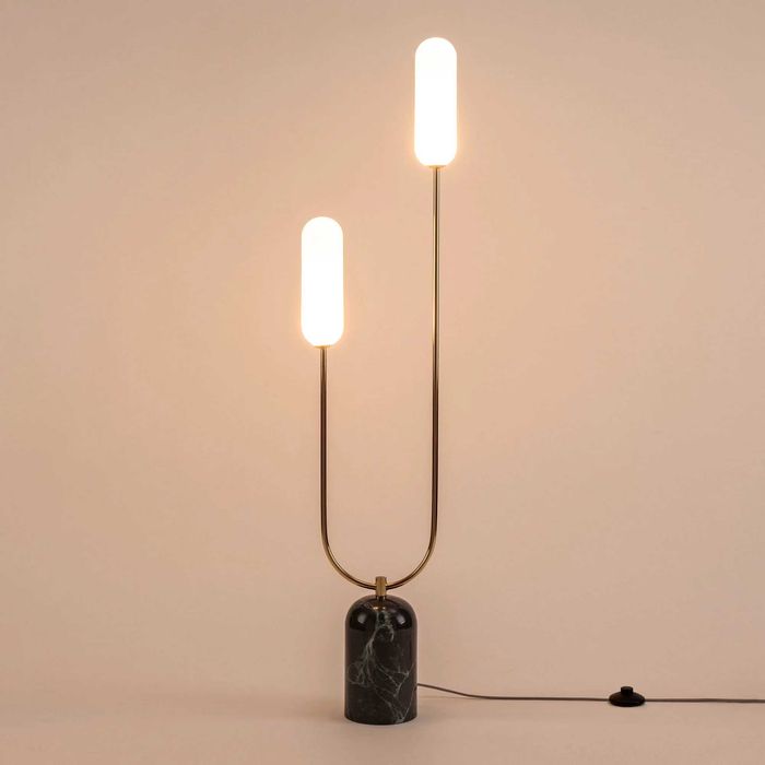 Подова лампа Houseof Olive Green Marble Curve