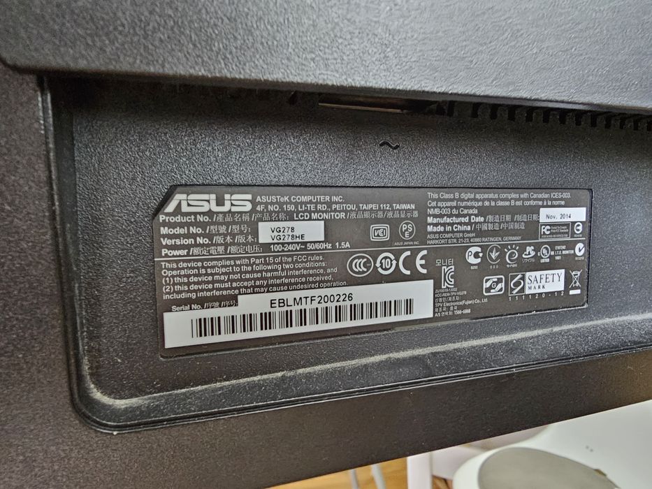 Монитор Asus VG278HE