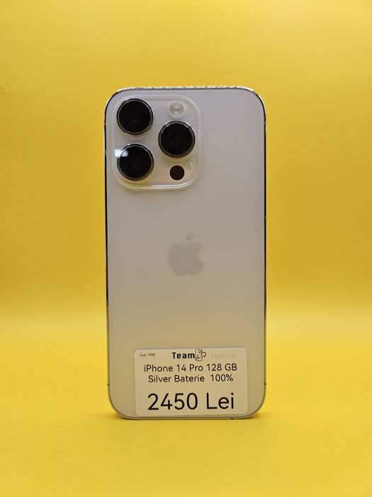 iPhone 14 Pro 128GB Silver Baterie 100%