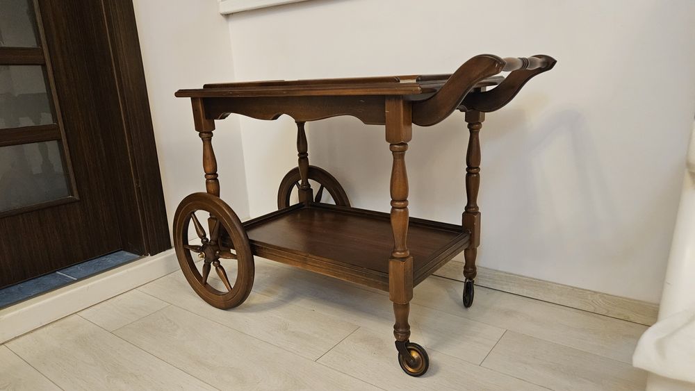 Gheridon măsuță cafea ceai vintage lemn masiv