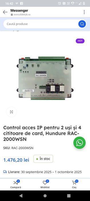 unitate pentru control acces alarma etc.