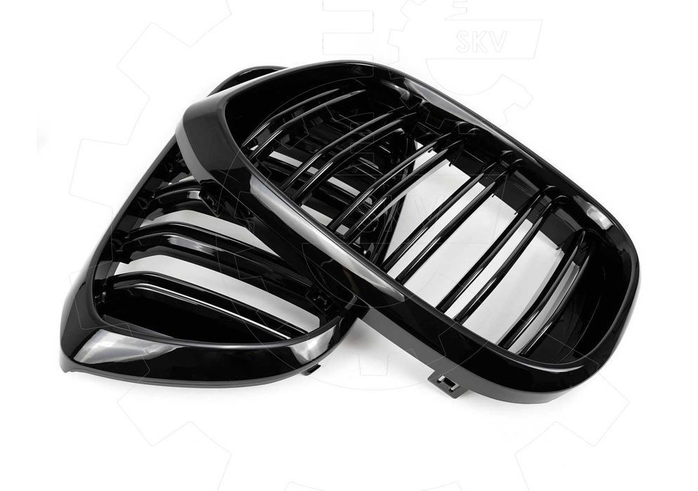 Grile duble BMW X3 X4, G01 G02 F97 F98 2017-2021 Negru Lucios