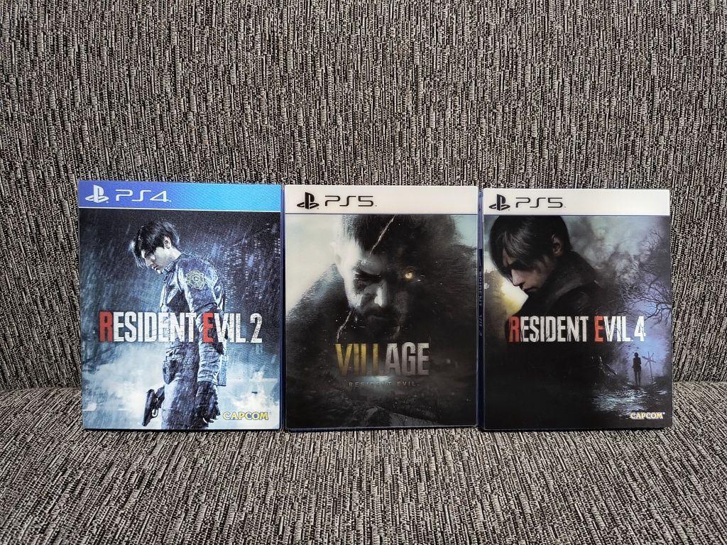 Resident Evil Village,2 и 4  с 3D lenticular обложки PS4 PS5