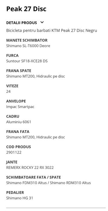 Bicicleta Montain Bike KTM