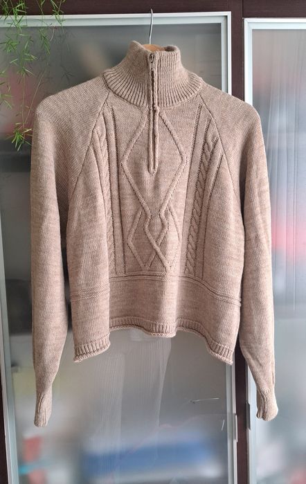 Set tricotat, fusta si pulover