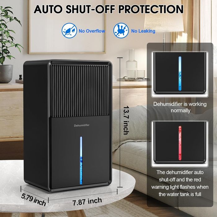 Преносим голям 3.0L обезвлажнител за дома, тих изсушител на въздух