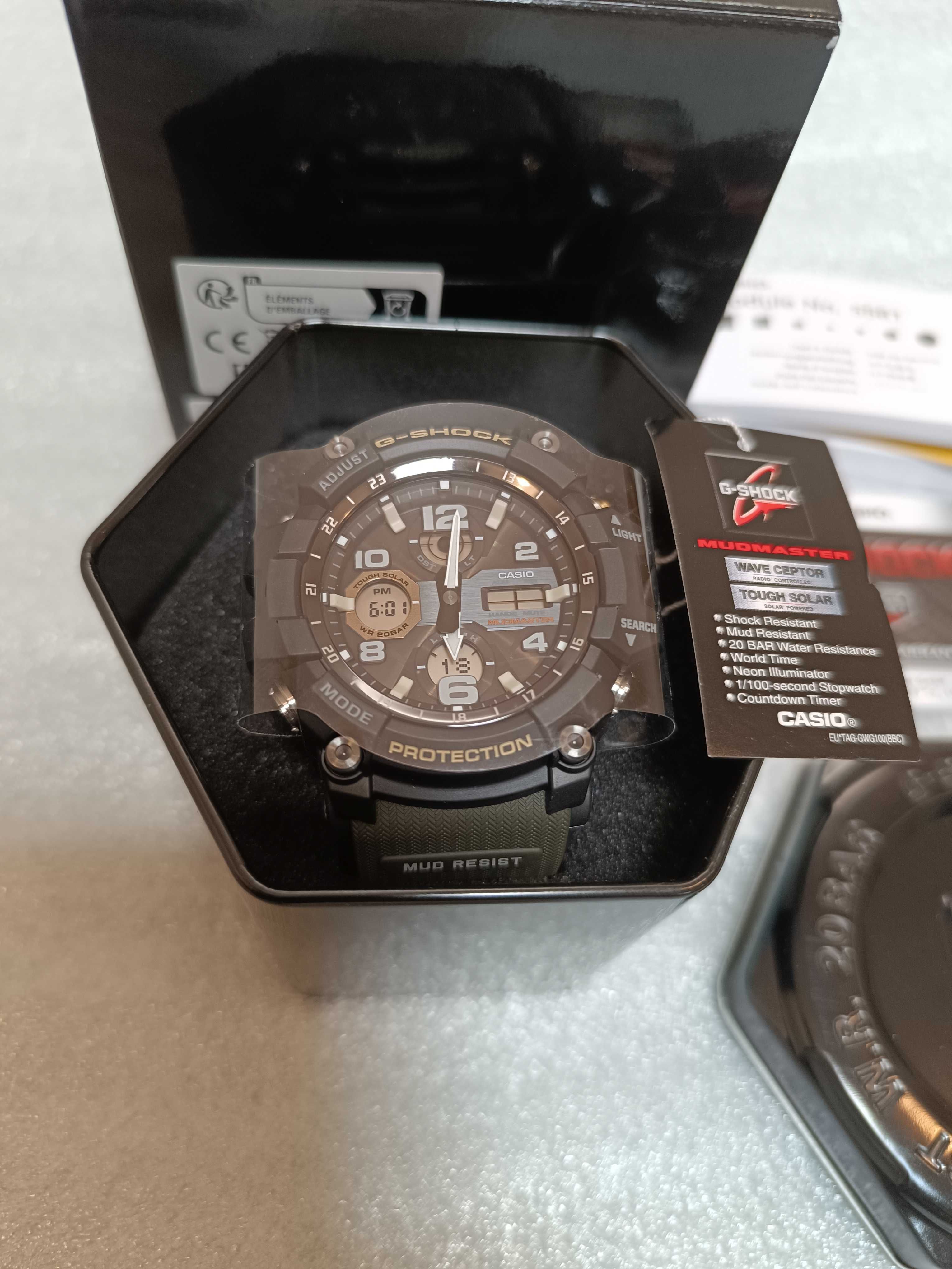 Нов Часовник Casio G-Shock Mudmaster GWG-100-1A3ER с Гаранция