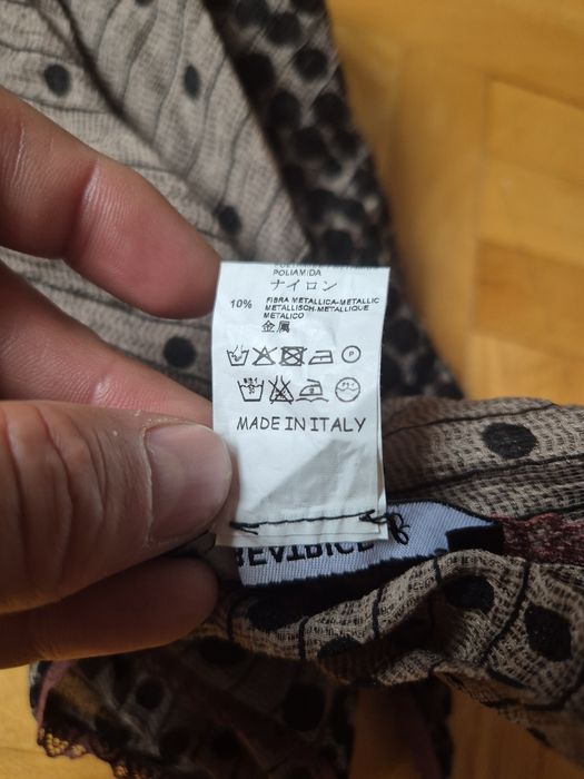 Șal Triunghiular Damă Beatrice .b, Plissé, Buline, Made in Italy