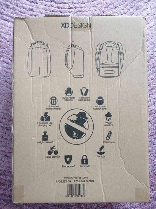 Rucsac antifurt XD design, NOU
