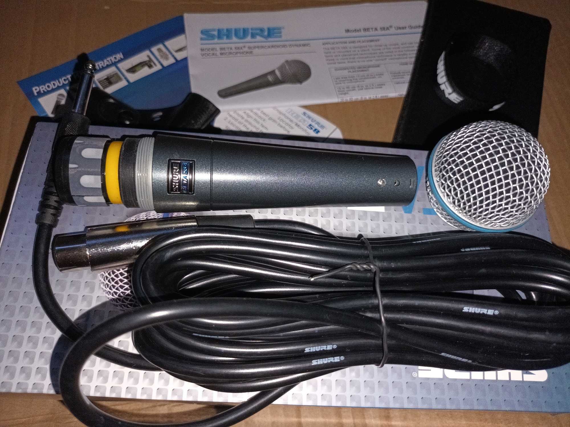 Microfon cu fir vocal supercardioid Shure Beta 58A * Microfon voce