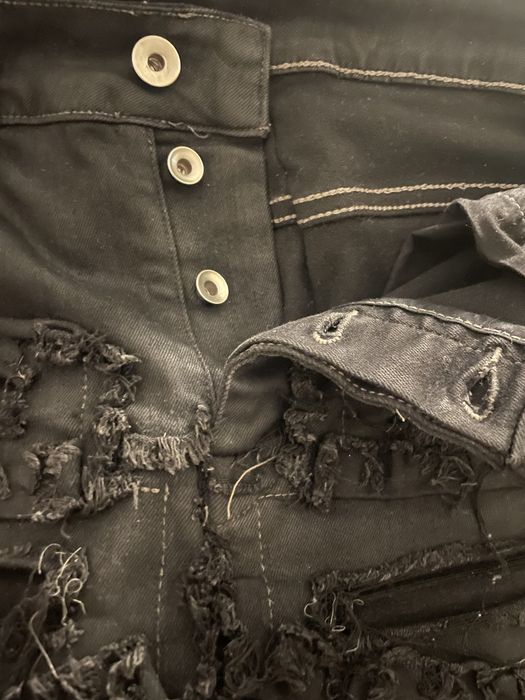 Rick Owens slashed jeans