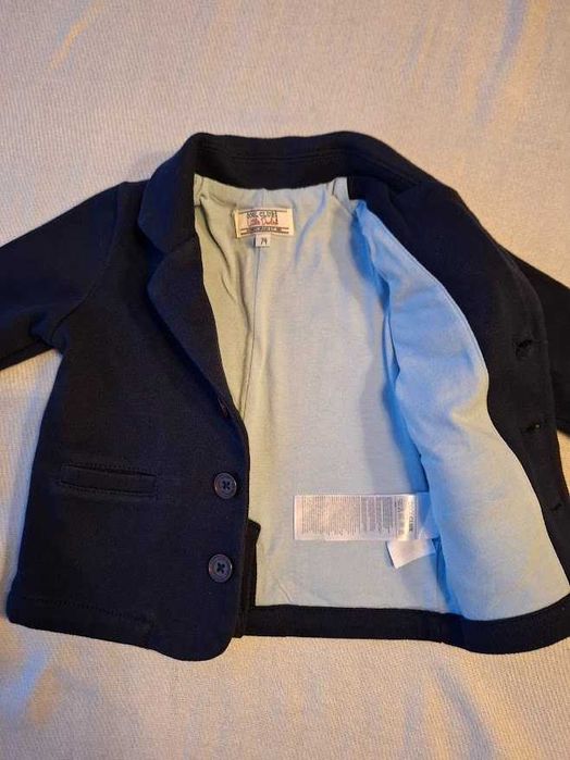 Тъмно синьо сако за бебе, 74см