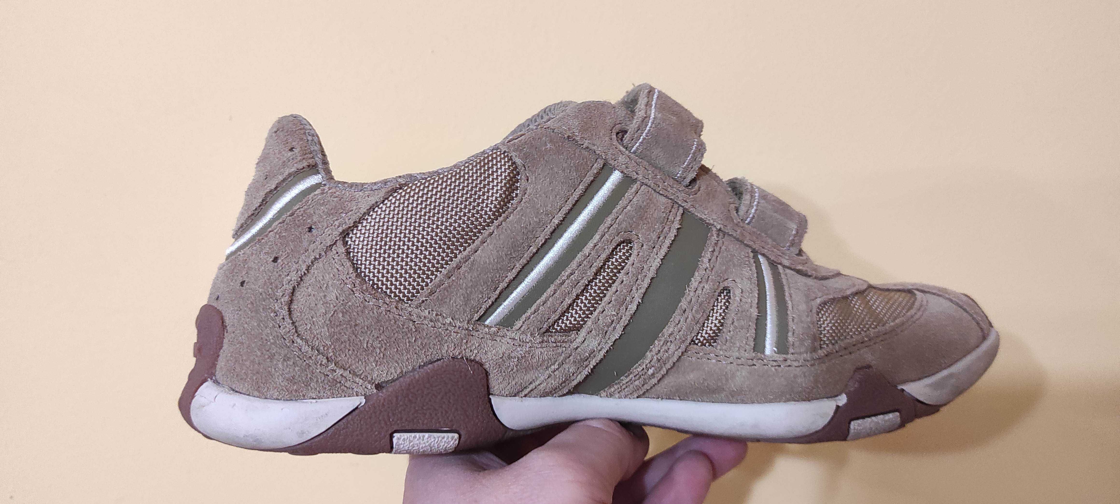Pantofi Sport dama GEOX piele intoarsa beige, marime 38, talpa Respira