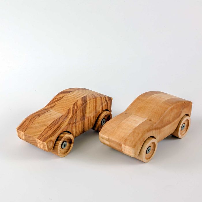 Персонализирана дървена количка, играчка подарък за първи рожден ден