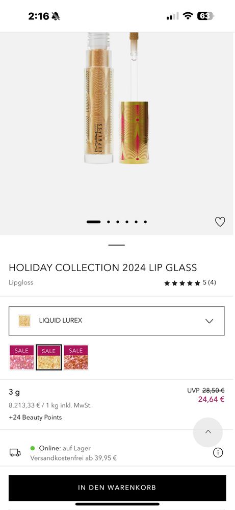 Mac Cosmetics lip gloss