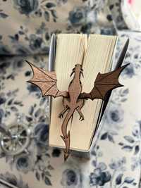 Semn de carte 3D dragon lemn