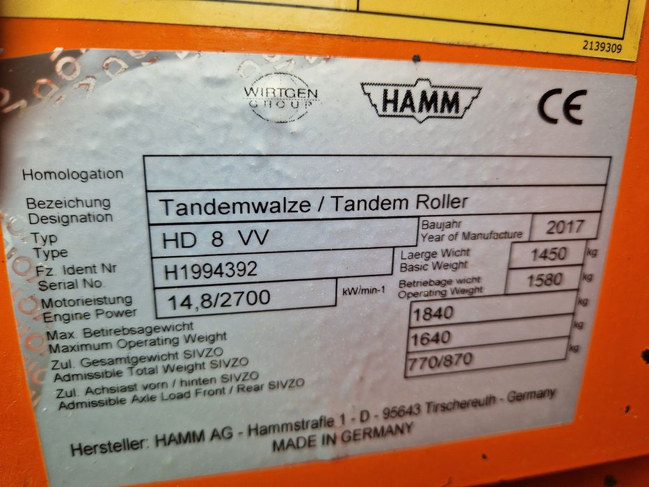 Cilindru compactor Hamm