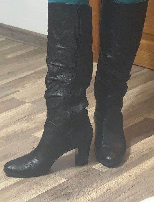 Cizme dama elegante din piele neagra  mărimea 42