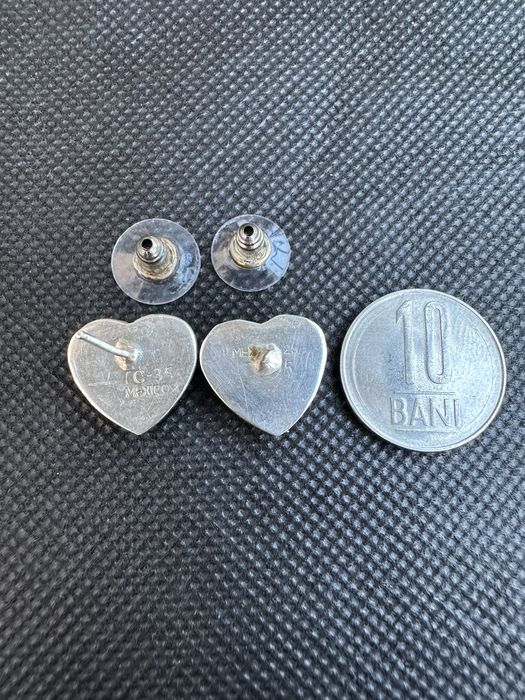 Cercei argint 925 model inimioara cu turcoaz original