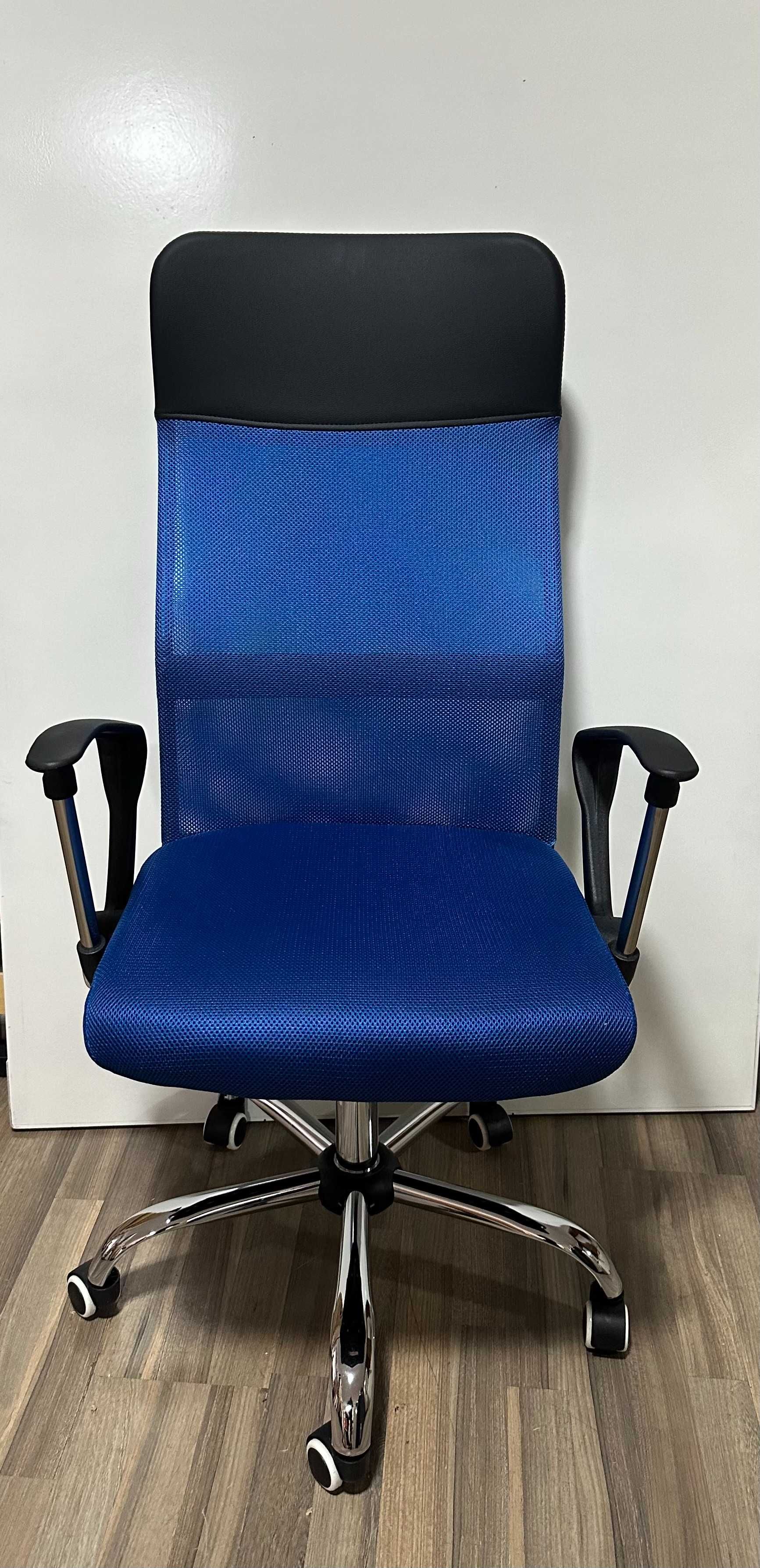 Produs Nou; Scaun Birou ergonomic; Scaun microgrila albastru; 50 buc