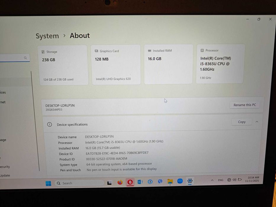 Lenovo ThinkPad - i5, 16 GB RAM, 250 GB storage, мишка, калъф, зарядно